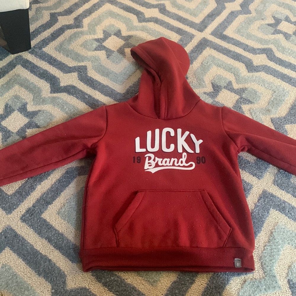 Red lucky brand hoodie